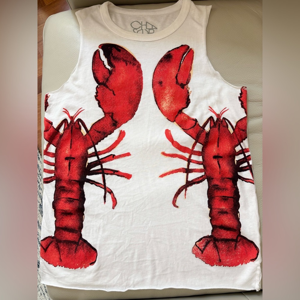 Chaser Lobster Print Tank Top Size Small